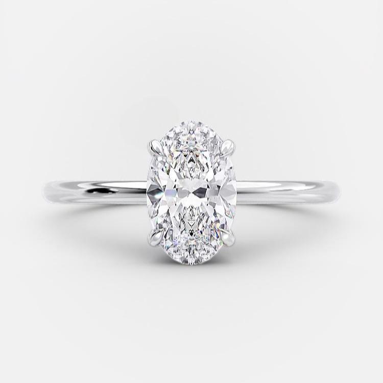 Jade 1 Ct oval cut diamond engagement ring