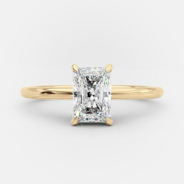 Victoria 1 ct radiant cut engagement ring