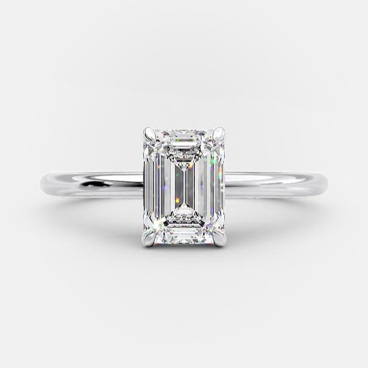 Willa 1 ct emerald cut engagement ring
