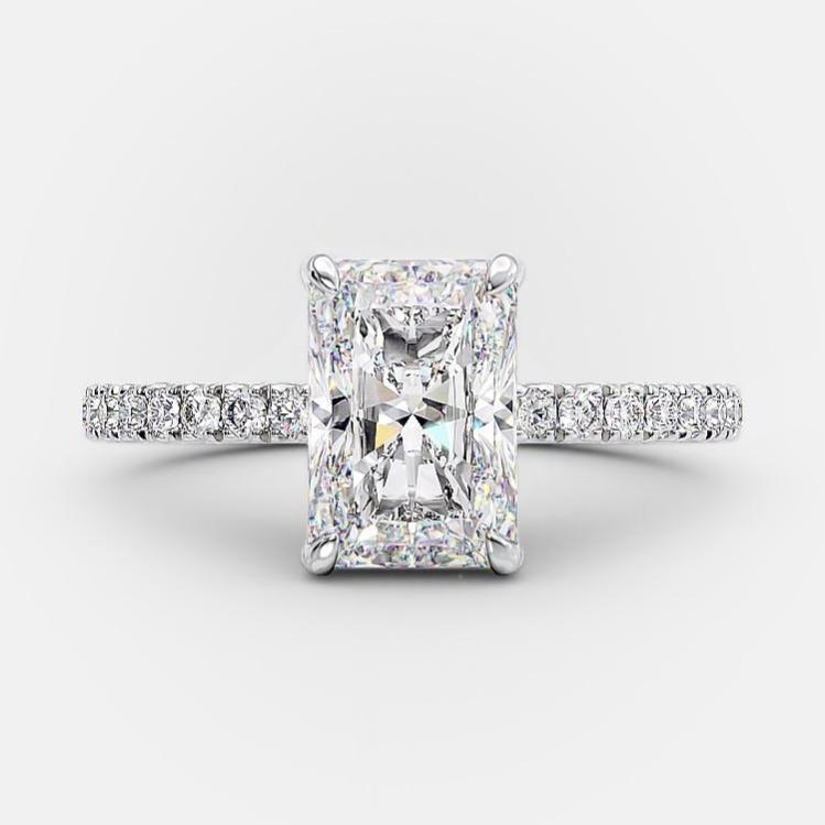 Amaya 1.34 carat radiant cut engagement ring