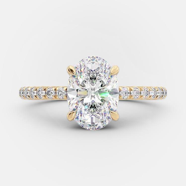Bella 1.70 carat oval cut engagement ring