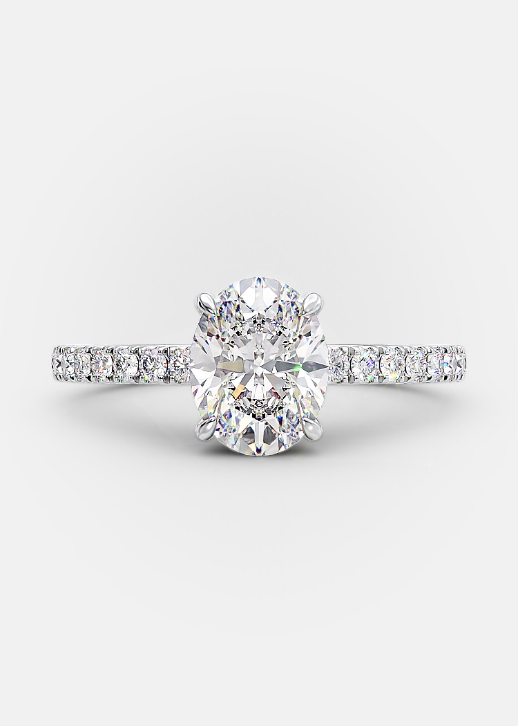 Dior 1 carat oval diamond engagement ring