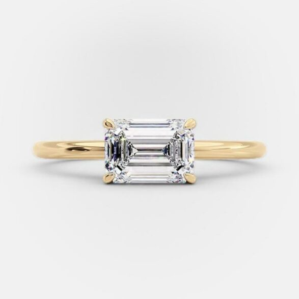 Natacha 1.5 ct emerald cut engagement ring