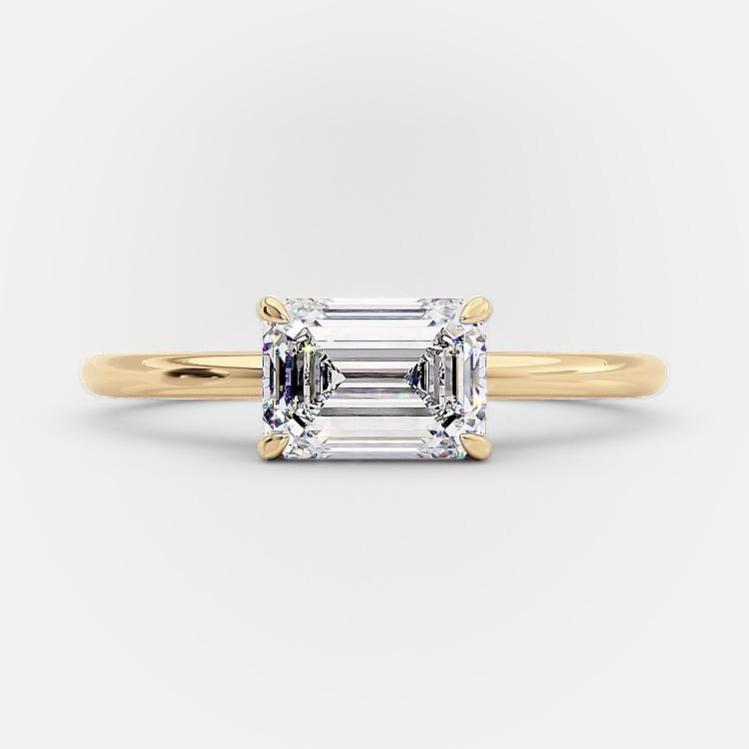 Natacha 1.5 ct emerald cut engagement ring
