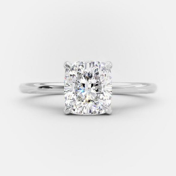 Ember 2.50 carat cushion cut diamond engagement ring