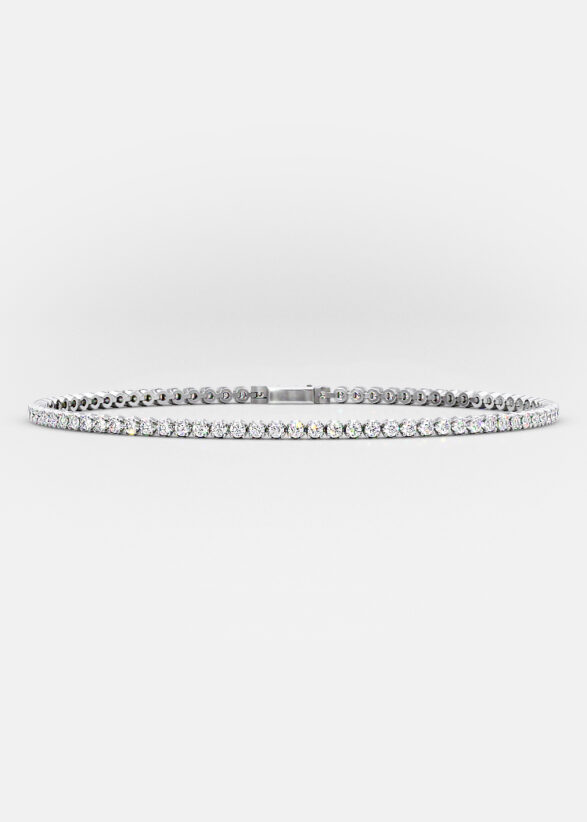 Tennis bracelet illusion: 1.8 ct round brilliant diamonds