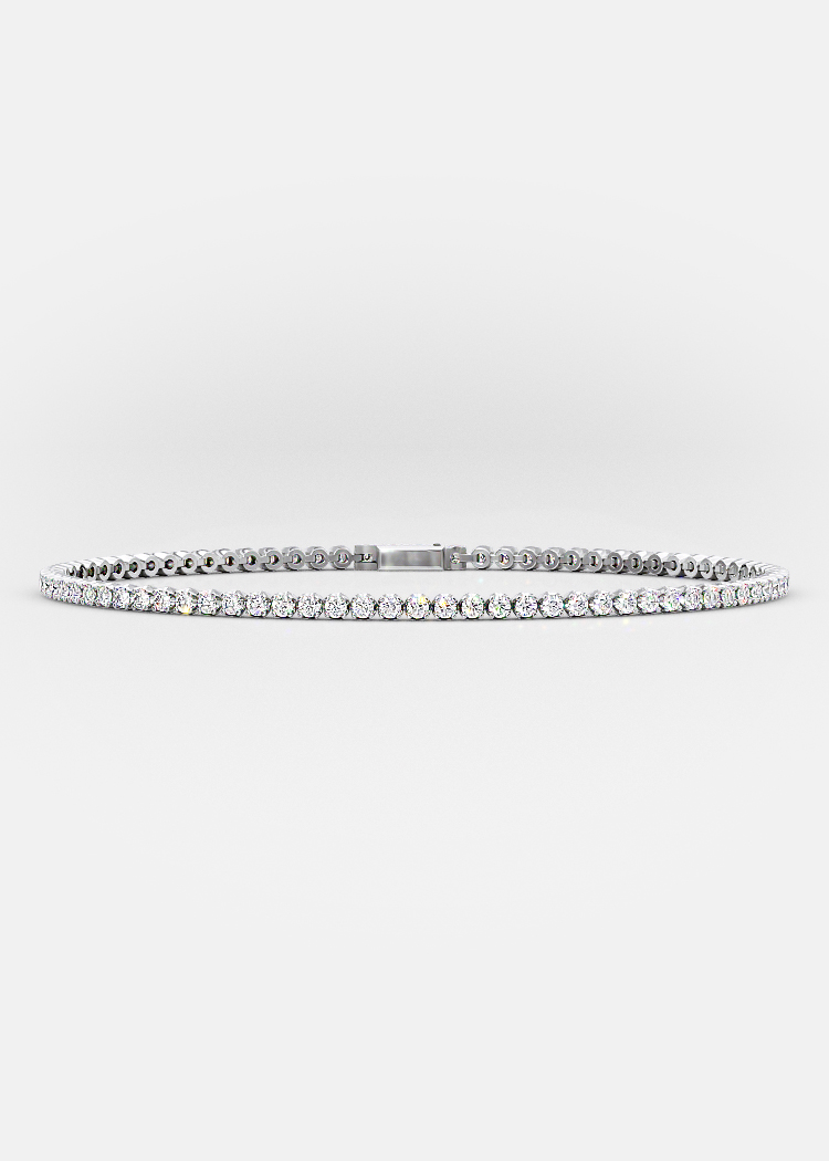Tennis bracelet illusion: 1.8 ct round brilliant diamonds