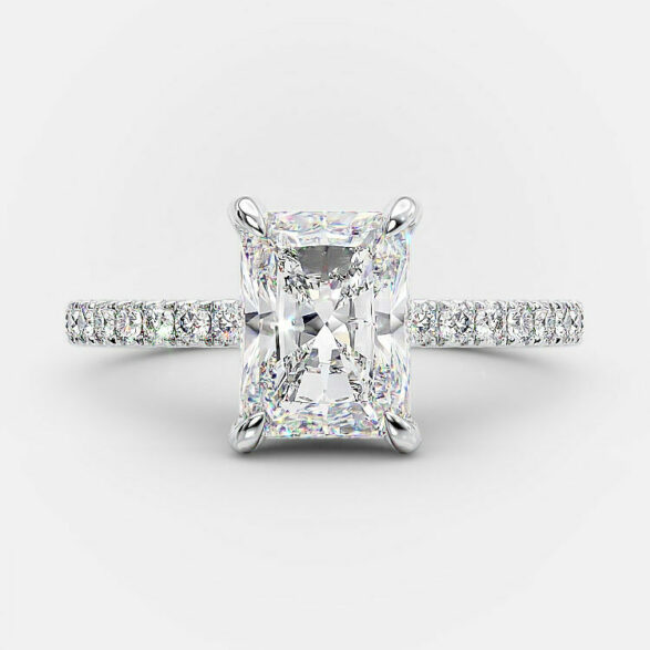 Alexandra 2.25 carat radiant cut engagement ring