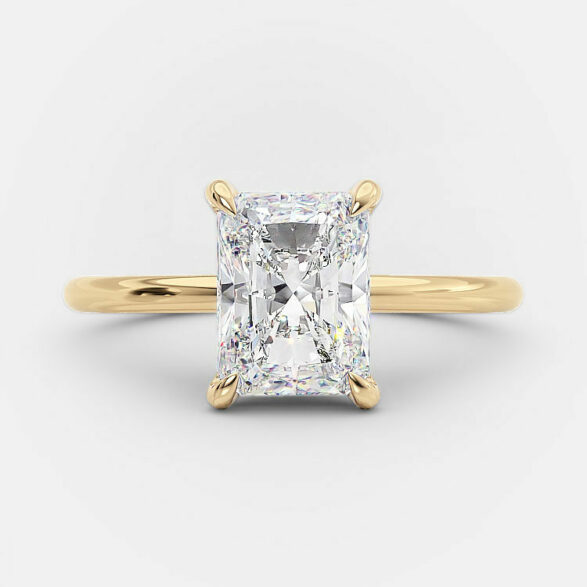 Campagna 2.10 Ct elongated radiant engagement ring