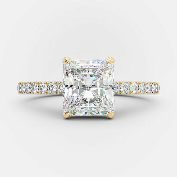 Charlotte 2.25 carat radiant cut engagement ring