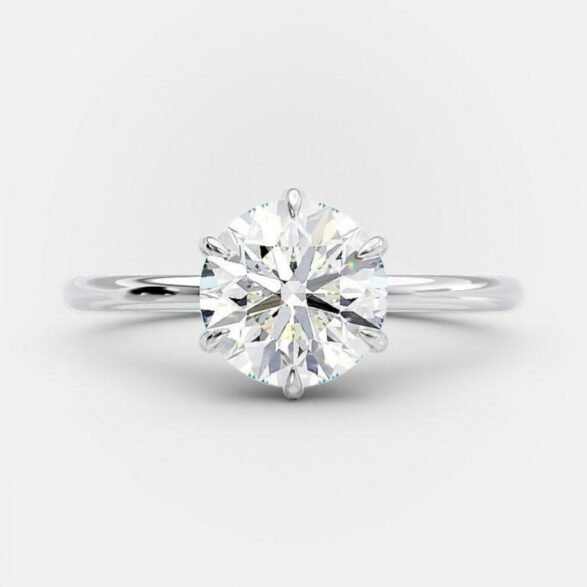 Elinor 3.10 carat lab grown round brilliant engagement ring