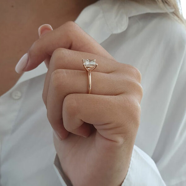 is spredning Recept Rose: 2 carat princess cut diamond engagement ring | Nature Sparkle