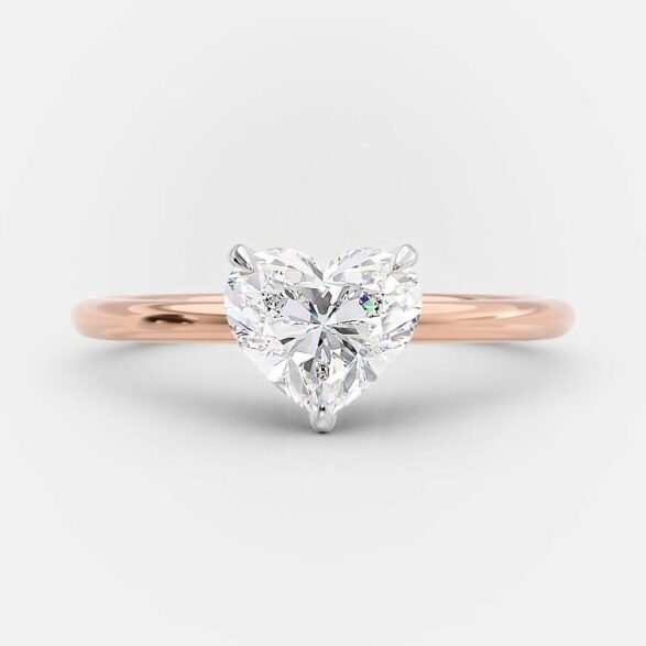 Lia 1 carat heart shaped diamond engagement ring