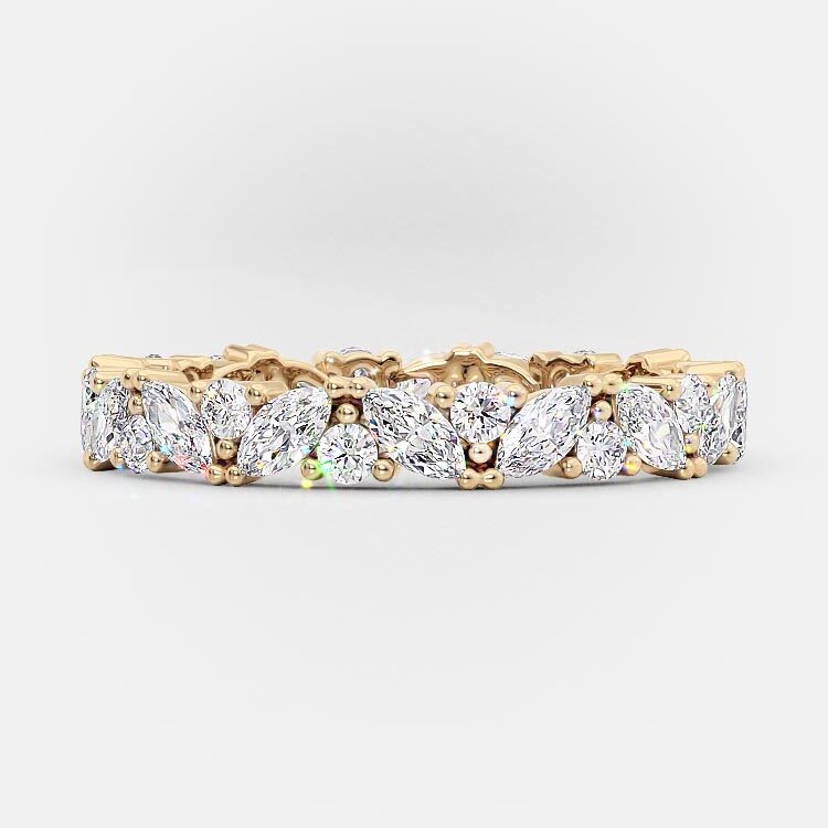 Calypso marquise-cut and round diamonds ring