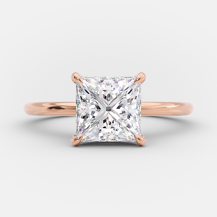 Princess Cut Solitaire Ring - 14K Rose Gold - Harvey Oaks Jeweler
