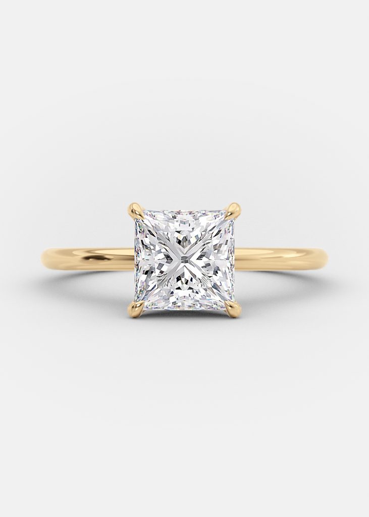 Marina: 1.5 carat princess cut engagement ring | Nature Sparkle