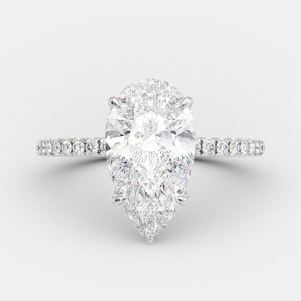Nellie 2.50 Ct pear cut diamond engagement ring