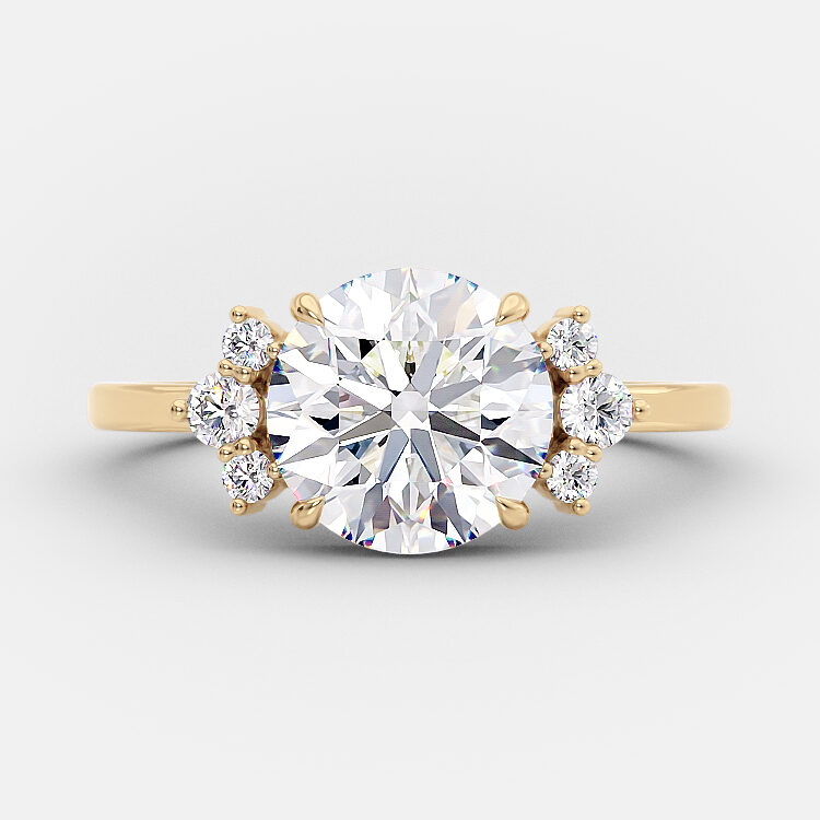 Daisy 2.10 carat round brilliant engagement ring