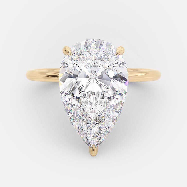 Birdie 3.5 ct pear cut lab diamond engagement ring