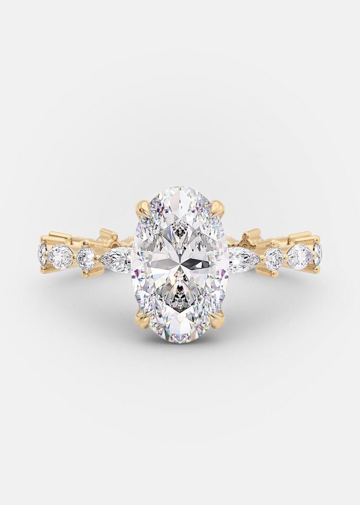Melody: 1 carat oval diamond engagement ring | Nature Sparkle