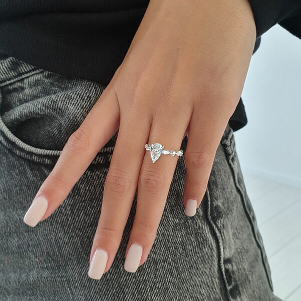 1.5 Carat Princess Cut Lab Diamond Solitaire Ring | Barkev's