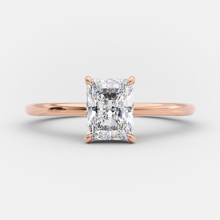 Aiden 1 carat radiant cut engagement ring