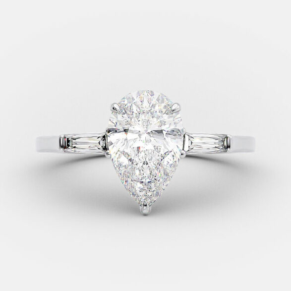 Florian 1.18 ct pear cut engagement ring