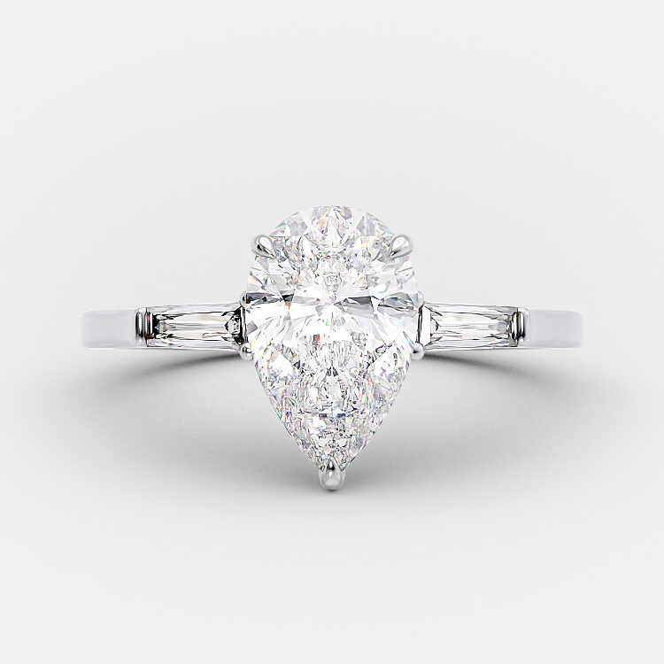 Florian 1.18 ct pear cut engagement ring