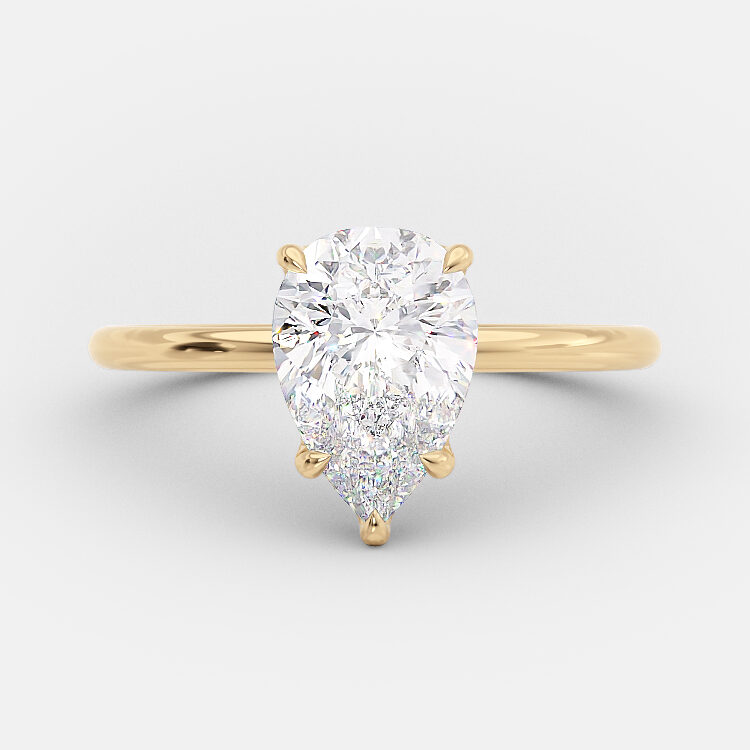 Dallas 1.51 carat pear cut engagement ring