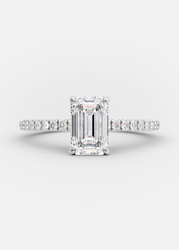Chance 1 carat emerald cut engagement ring