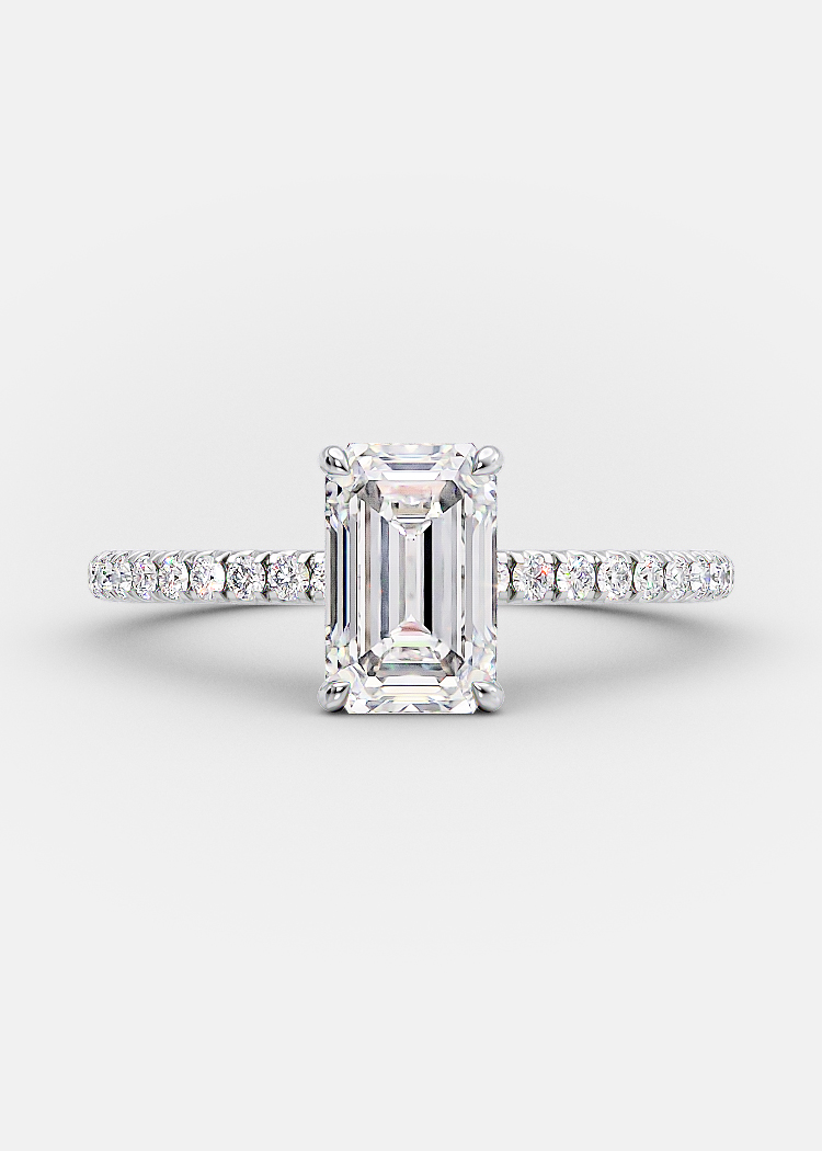 Chance 1 carat emerald cut engagement ring