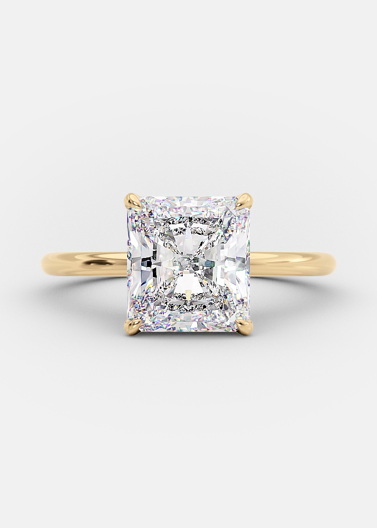 Clara: radiant 3 carat center stone engagement ring | Nature Sparkle