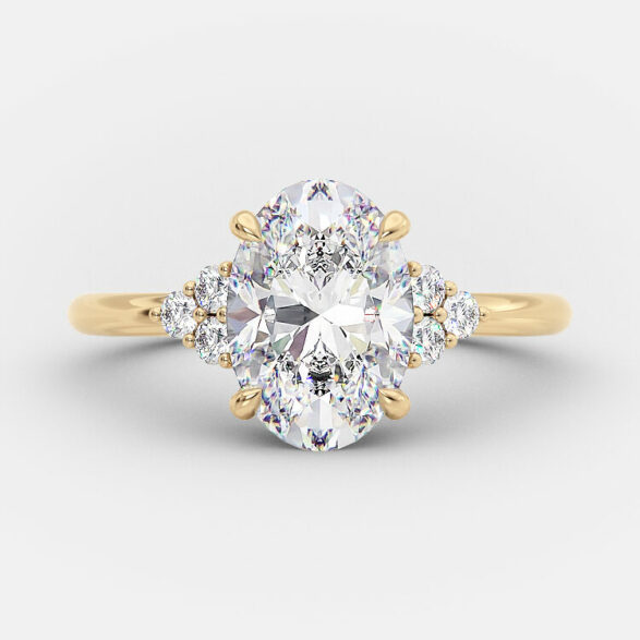 Millie: 2 carat oval center stone engagement ring | Nature Sparkle