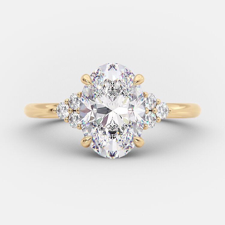 Millie: 2 carat oval center stone engagement ring | Nature Sparkle