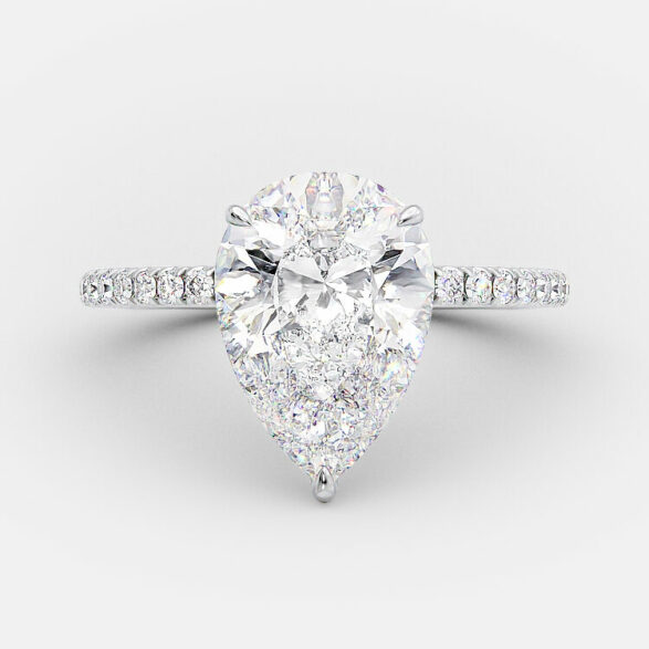 Aubrie: 1 Ct pear shaped engagement ring