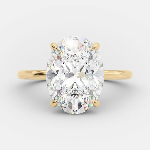Fauna 4 carat oval engagement ring
