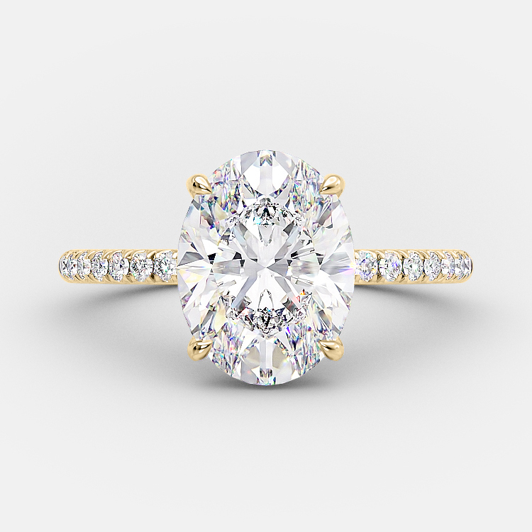 May: 2 carat oval diamond engagement ring | Nature Sparkle