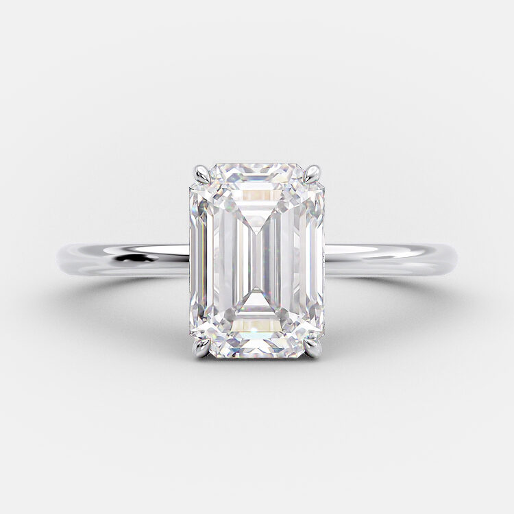 Celeste 2.50 Ct lab diamond emerald cut engagement ring