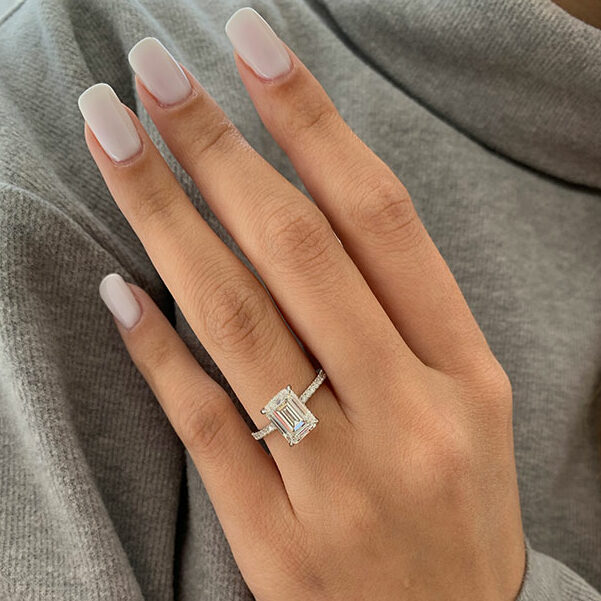 RG210W B.Tiff 3 ct Emerald Cut Engagement Ring – B.Tiff New York (Retail)