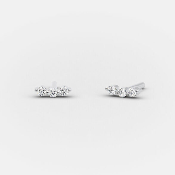 Capricorn Earrings 0.30 ct round diamonds