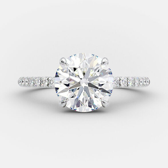 Mallorca 2.50 carat round cut diamond engagement ring