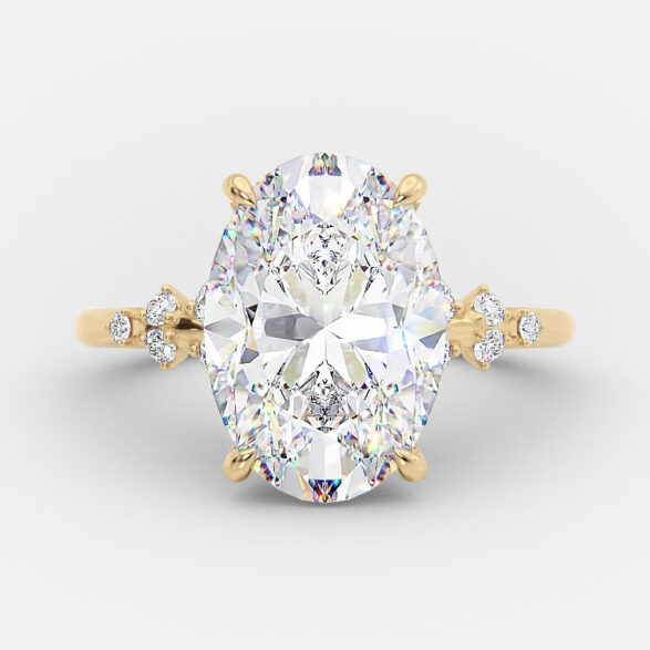 Amelia 4 carat center stone engagement ring