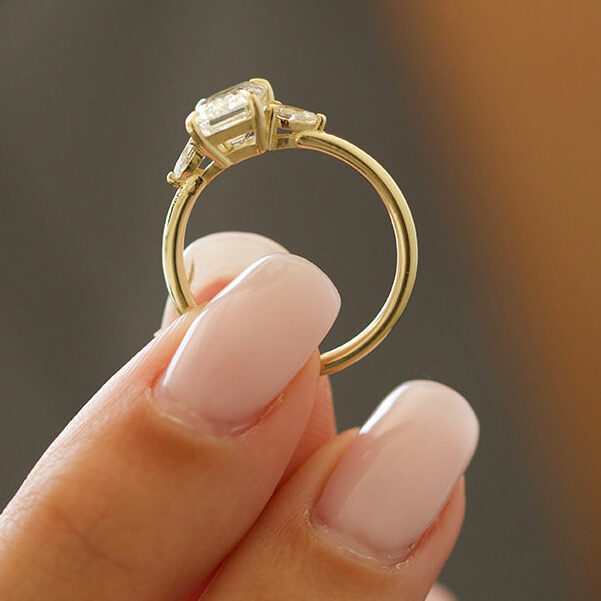 Art Deco 2.30 Carat Emerald Cut Diamond Engagement Ring – Bella Rosa  Galleries