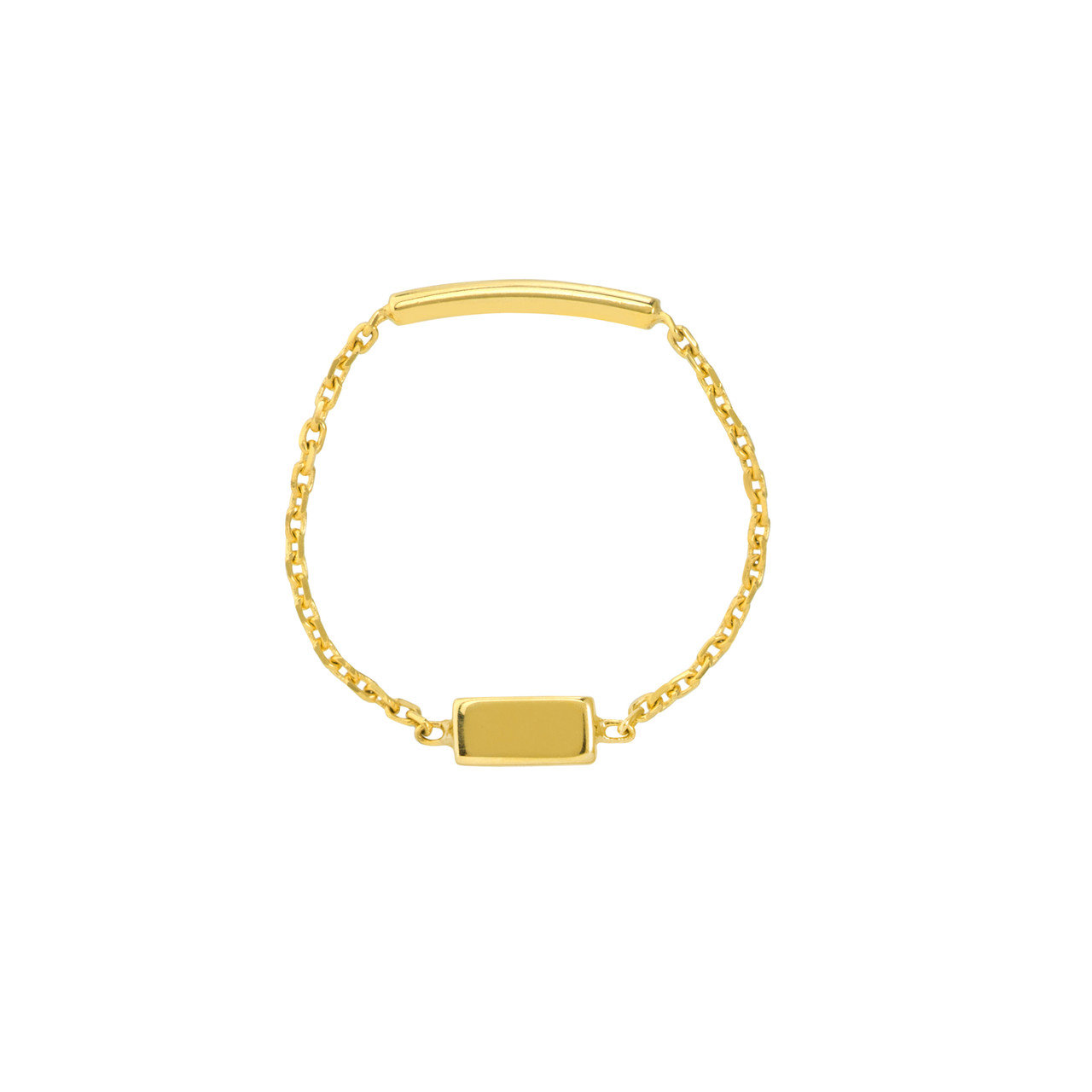 Mini Bar Ring on Chain with Sizing Bar