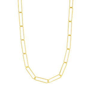 Round Wire Paper Clip Chain Necklace